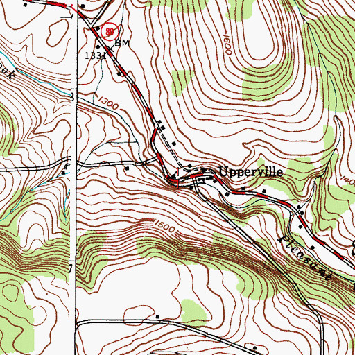 Topographic Map of School Number 1 (historical), NY