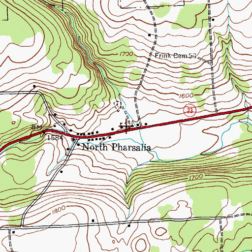 Topographic Map of School Number 7 (historical), NY