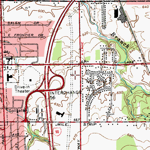 Topographic Map of Richmond Flying Service Airport (historical), NY