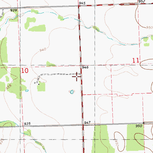 Topographic Map of Vagle Cemetery, MN