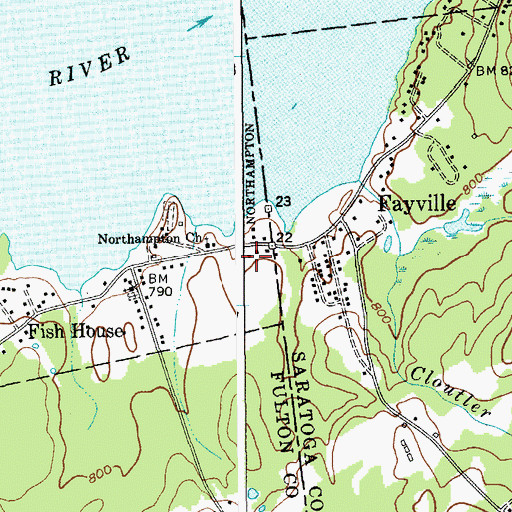 Topographic Map of School Number 1 (historical), NY