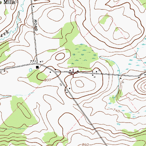 Topographic Map of East Main Street School (historical), NY