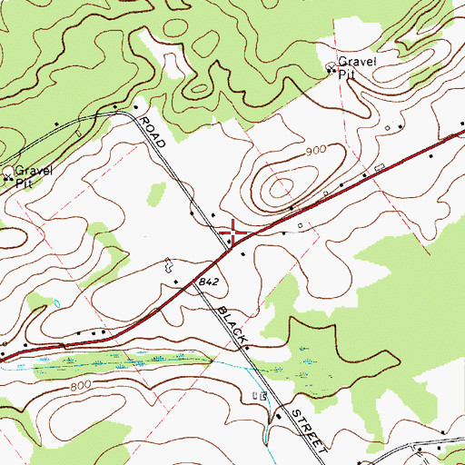 Topographic Map of Frank School (historical), NY