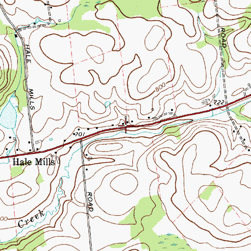 Topographic Map of Hale Mills School (historical), NY