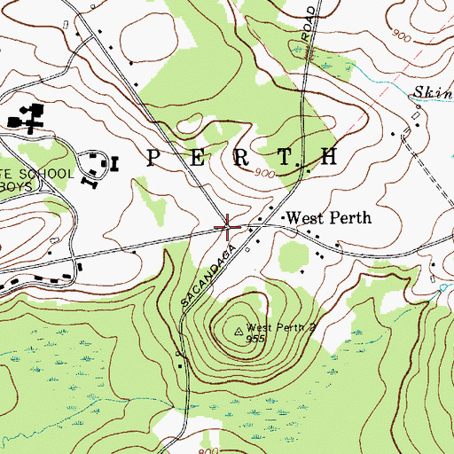 Topographic Map of School Number 1 (historical), NY