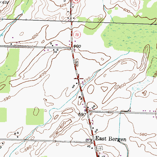 Topographic Map of School Number 3 (historical), NY