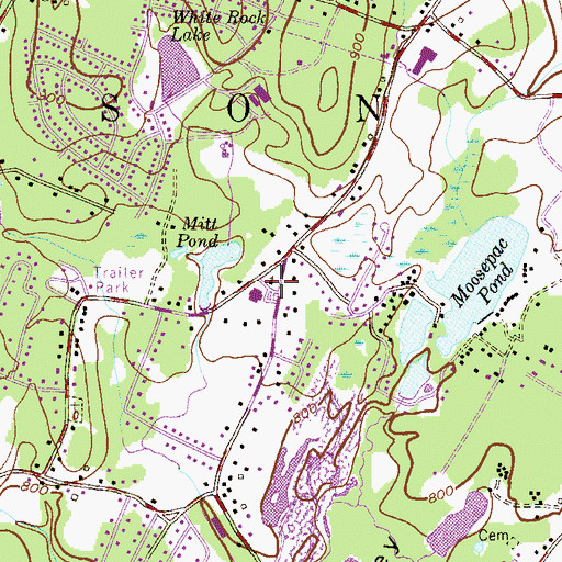 Topographic Map of Saint Thomas The Apostle Roman Catholic Church, NJ
