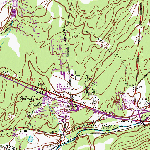 Topographic Map of Holy Faith Lutheran Church, NJ