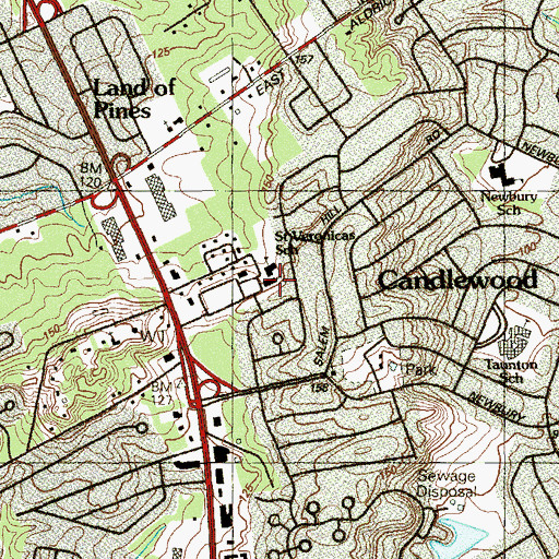 Topographic Map of Saint Veronica's Roman Catholic Church, NJ