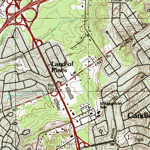 Topographic Map of Prince of Peace Lutheran Church, NJ