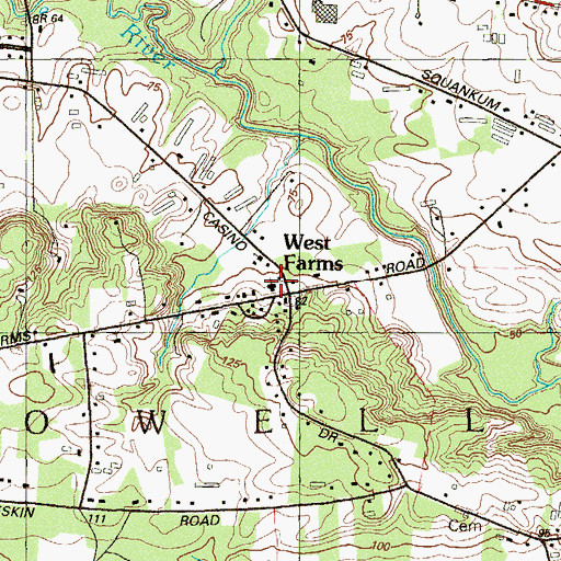 Topographic Map of Bethany Baptist Church, NJ
