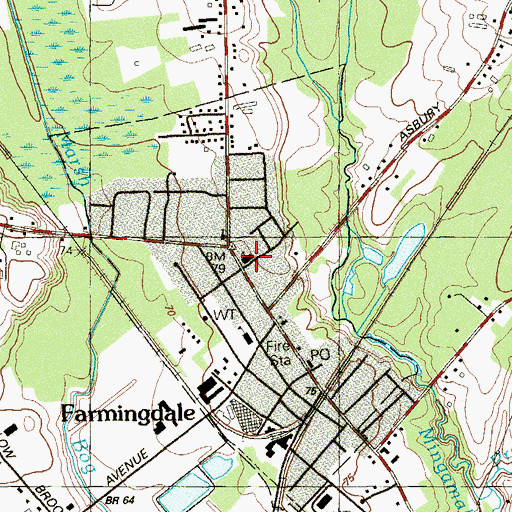 Topographic Map of First United Methodist Church, NJ