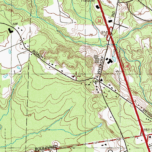 Topographic Map of New Apostolic Church, NJ