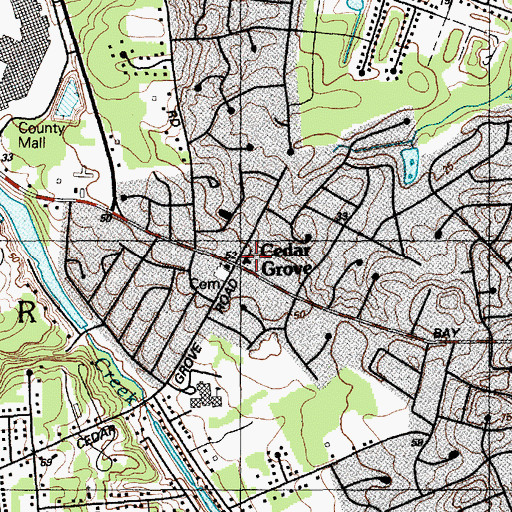 Topographic Map of First Assembly of God Church, NJ