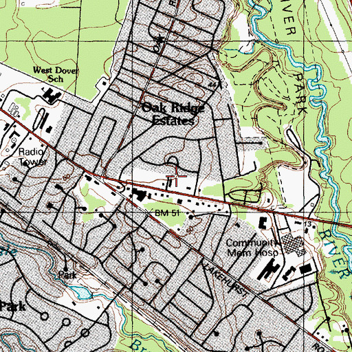 Topographic Map of Church of the Nazarene, NJ