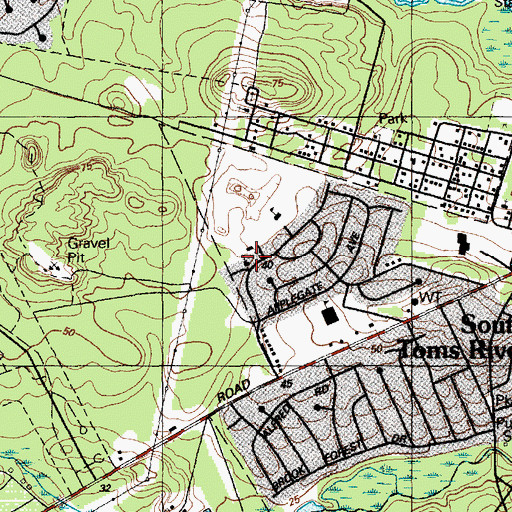 Topographic Map of Grace Gospel Church, NJ