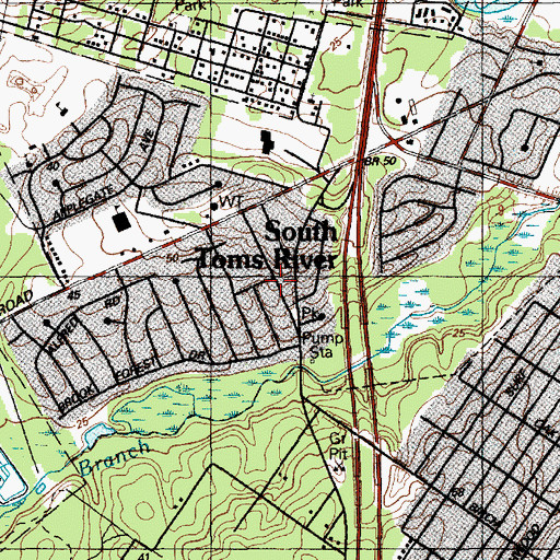 Topographic Map of Christian Bible Church, NJ