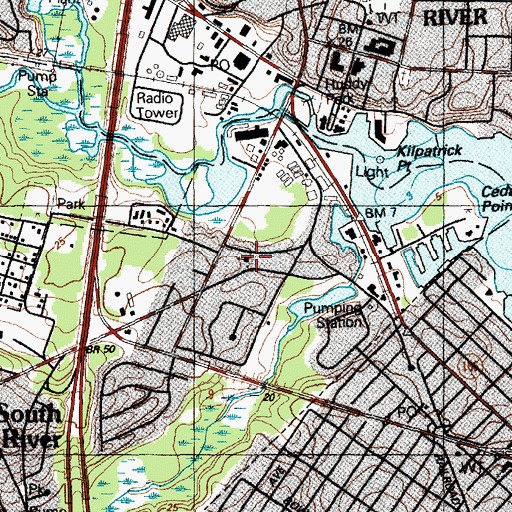Topographic Map of Wells Chapel African Methodist Episcopal Church, NJ