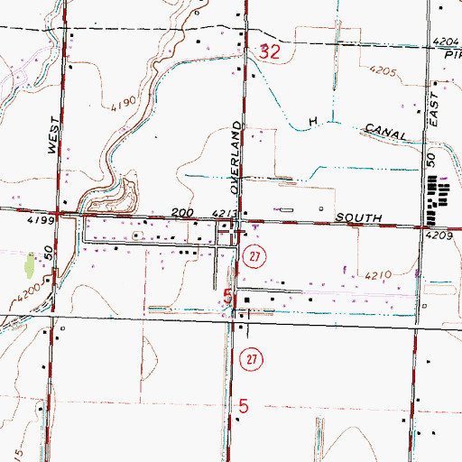 Topographic Map of Bureau of Land Management Burley Field Office, ID
