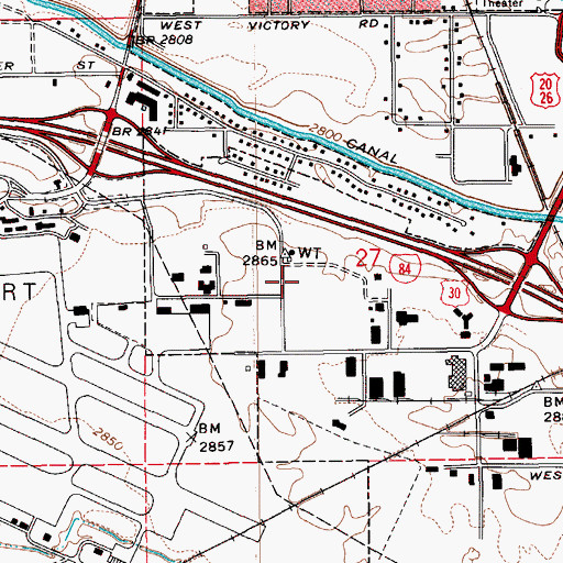 Topographic Map of Bureau of Land Management Bruneau Field Office, ID