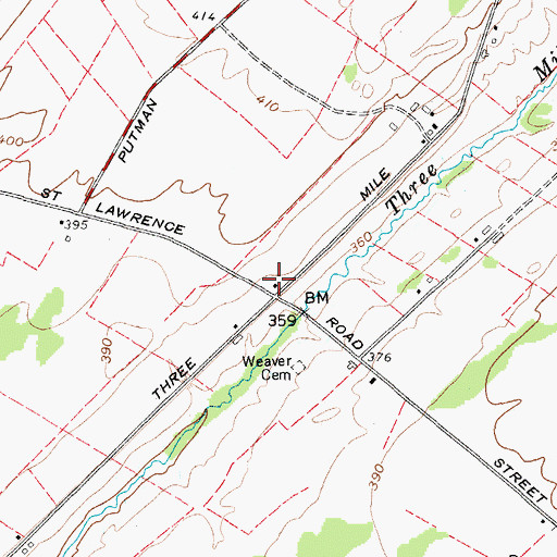 Topographic Map of School Number 2 (historical), NY