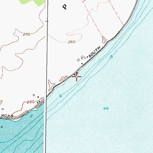 Topographic Map of South Shore School (historical), NY