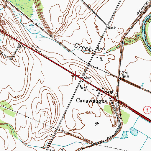 Topographic Map of School Number 3 (historical), NY