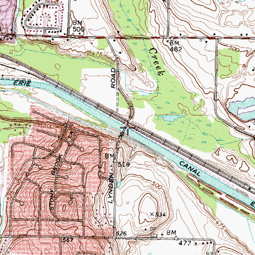 Topographic Map of Knapps Bridge, NY