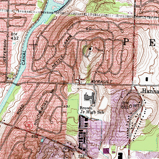 Topographic Map of Perinton Center Cemetery, NY