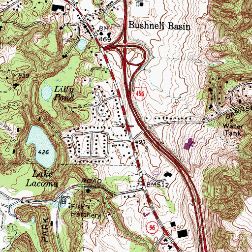 Topographic Map of School Number 1 (historical), NY