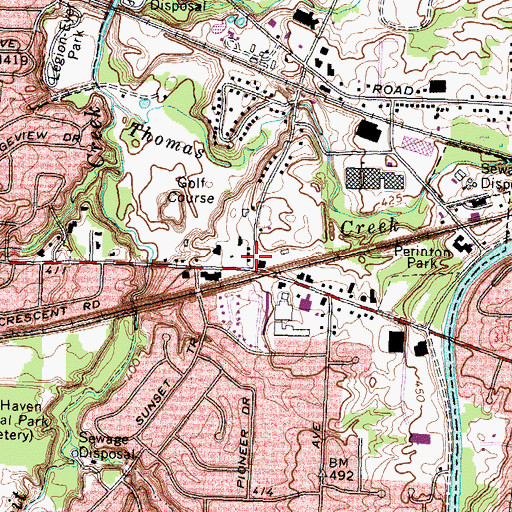 Topographic Map of School Number 2 (historical), NY