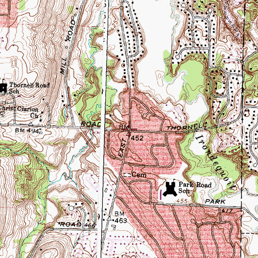 Topographic Map of School Number 3 (historical), NY