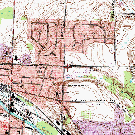 Topographic Map of School Number 8 (historical), NY