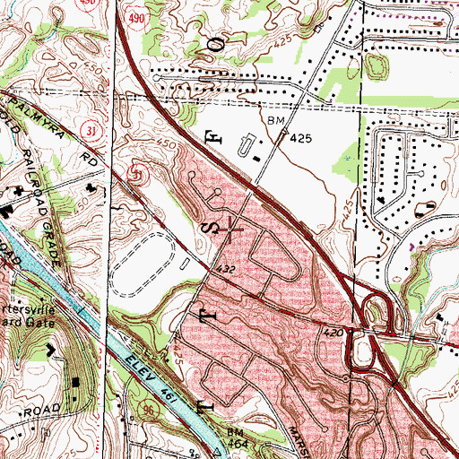 Topographic Map of School Number 12 (historical), NY