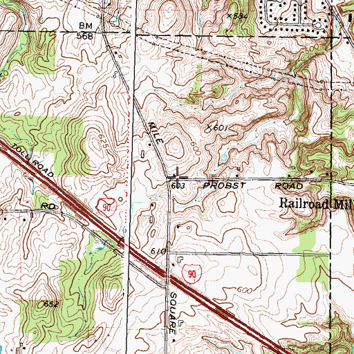 Topographic Map of School Number 13 (historical), NY