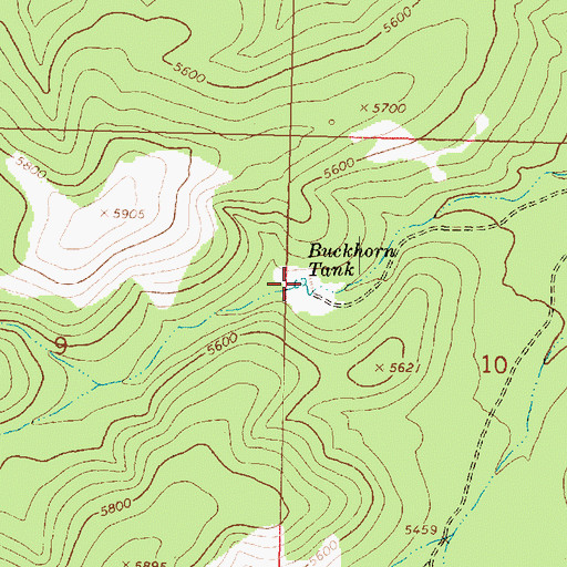 Topographic Map of Bear Canyon Two Hundred Ninety-Nine Trail, AZ