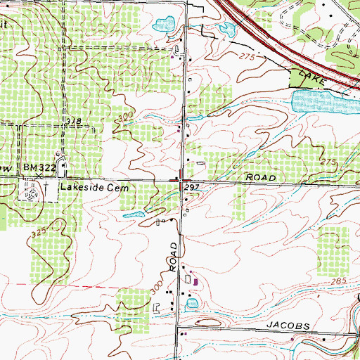 Topographic Map of Lakeside School (historical), NY