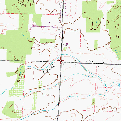 Topographic Map of Olive Branch School (historical), NY