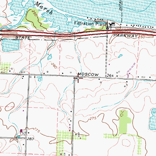 Topographic Map of School Number 4 (historical), NY