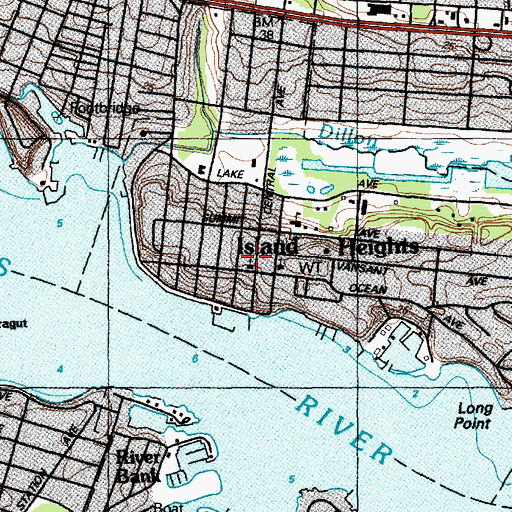 Topographic Map of Saint Gertrude's Mission Church, NJ