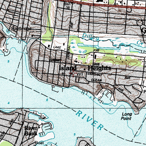 Topographic Map of First United Methodist Church, NJ