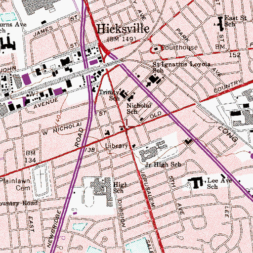 Topographic Map of Holy Trinity Episcopal Church, NY