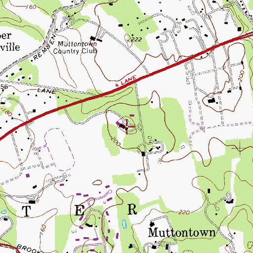 Topographic Map of Brewster Estate, NY