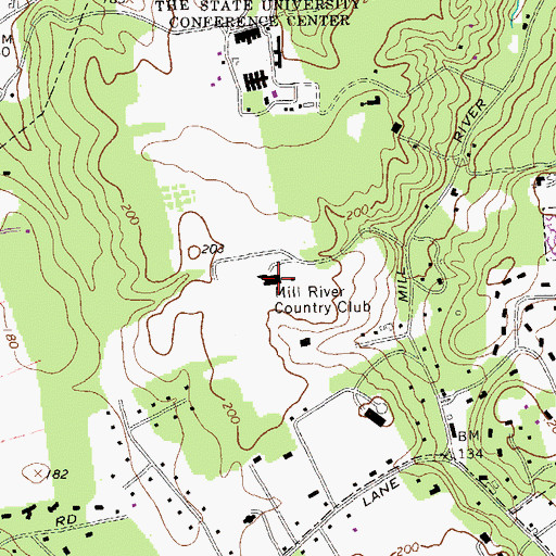 Topographic Map of Davison Estate (historical), NY