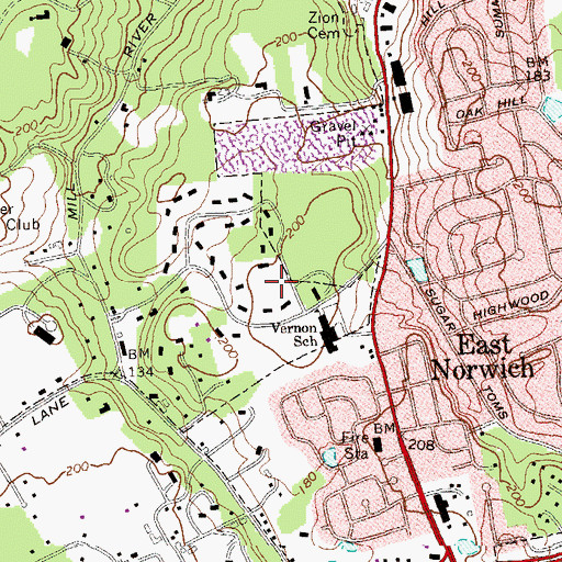 Topographic Map of Makaroff Estate (historical), NY