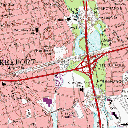Topographic Map of Brooklyn Pumping Station, NY