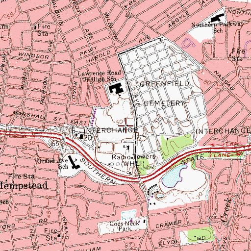 Topographic Map of Hempstead Sewage Disposal Plant (historical), NY