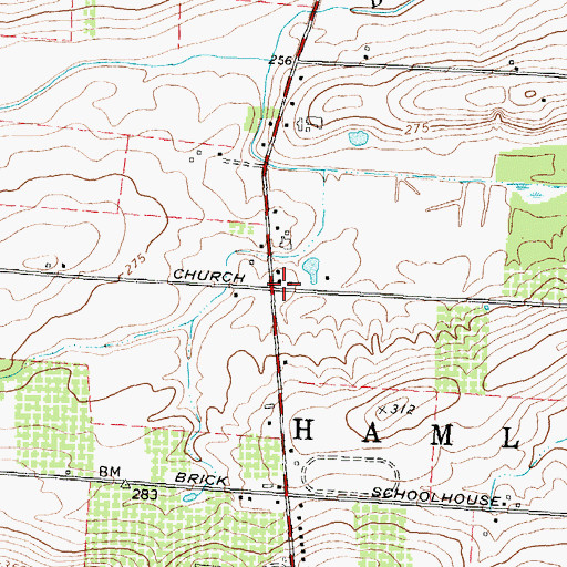 Topographic Map of North Star School (historical), NY