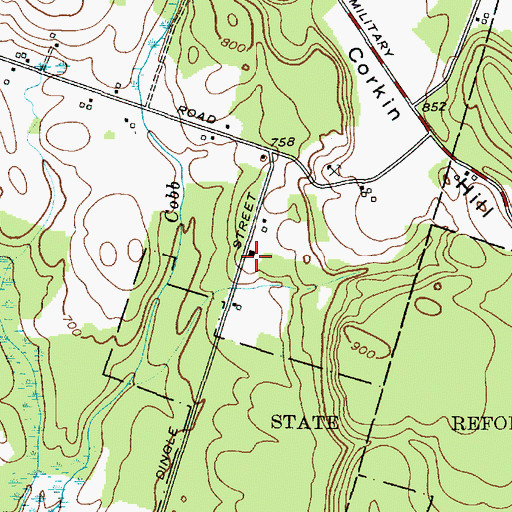Topographic Map of School Number 13 (historical), NY