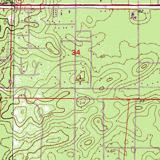 Topographic Map of Hernando County Fire Rescue Station 11, FL